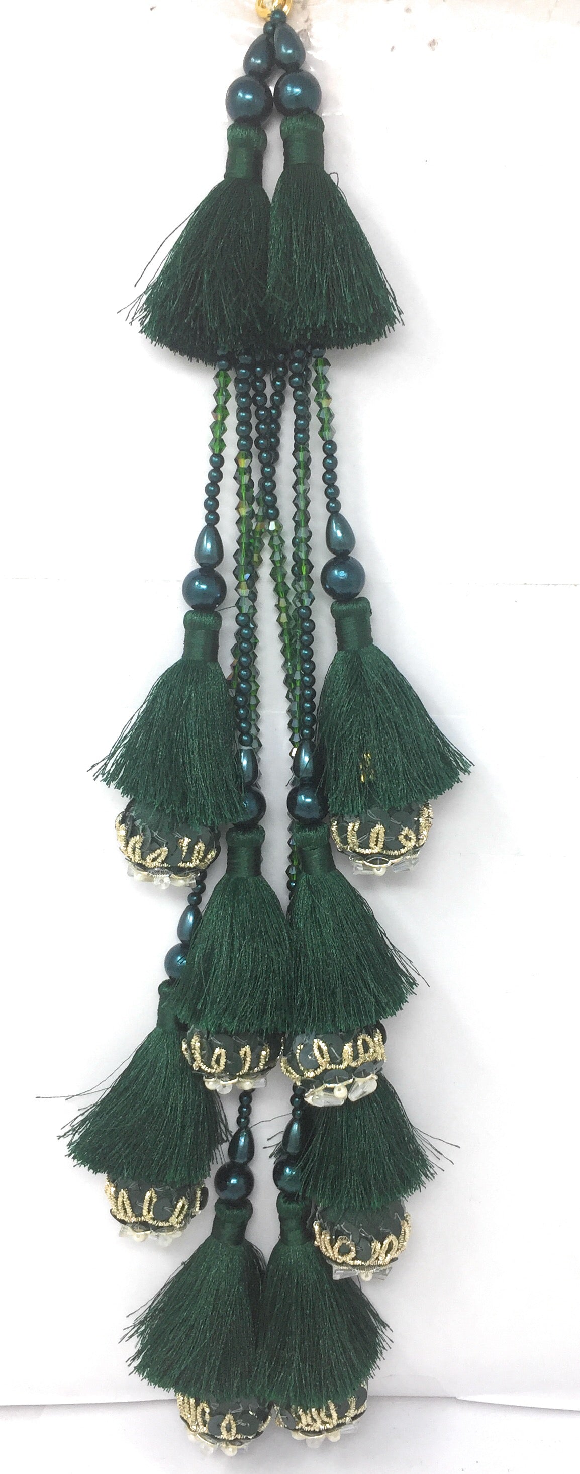 lehenga ki latkan ke design Bottle Green