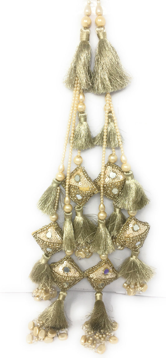 lehenga side latkan Water Gold