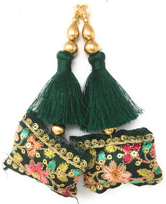 new blouse latkan Bottle Green