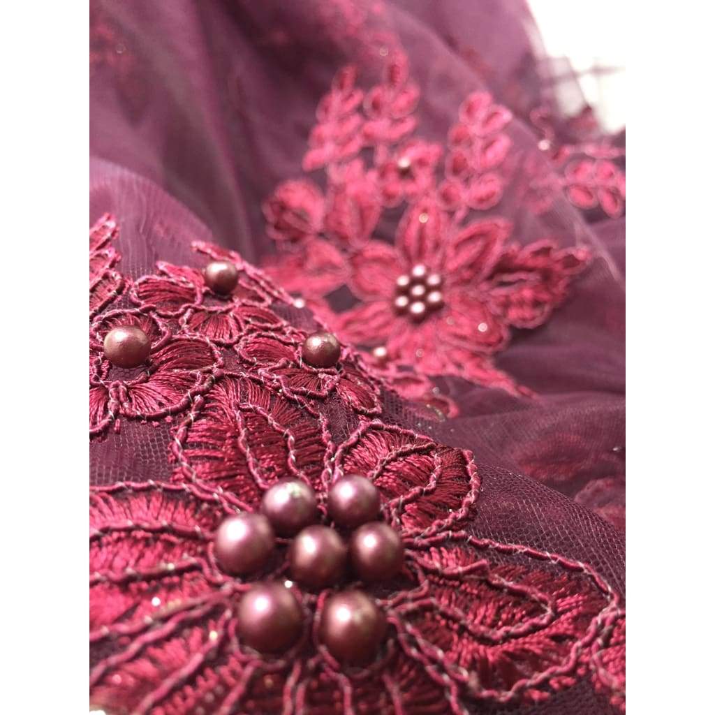 wine colored lace