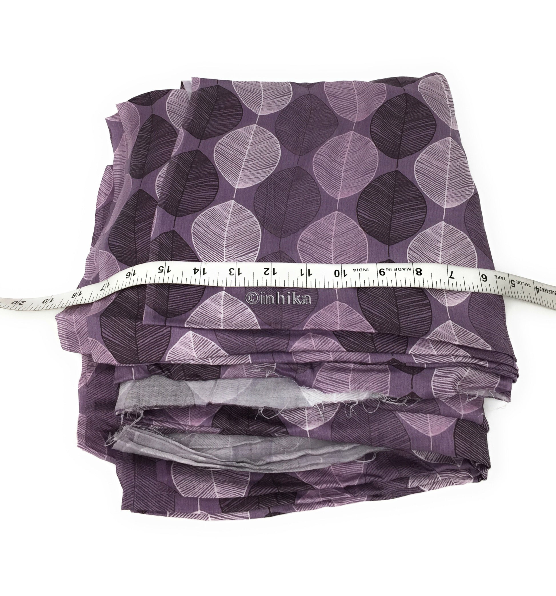 floral print satin fabric in violet