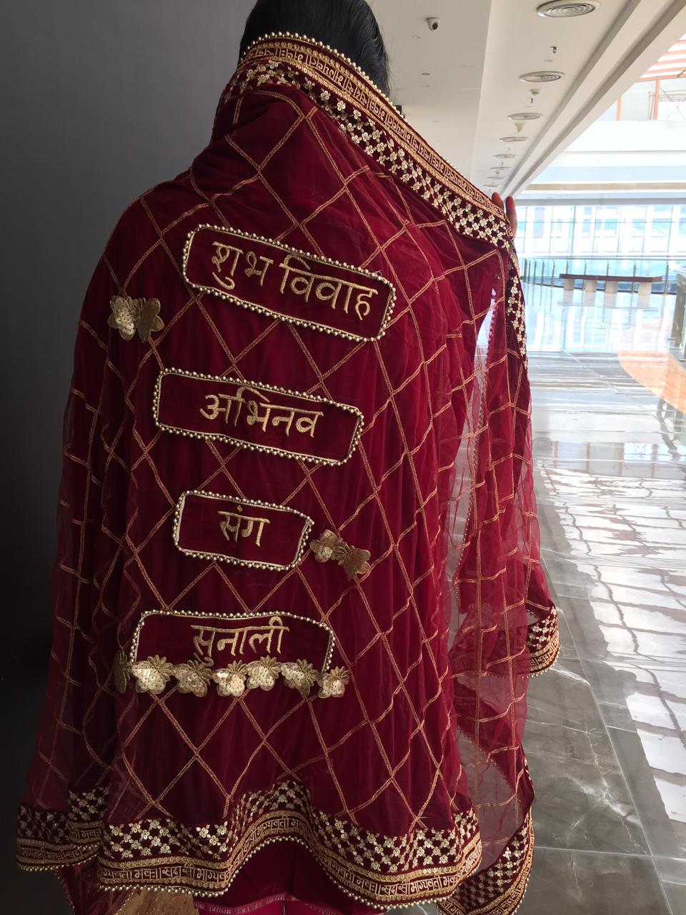 personalised dulhan dupatta