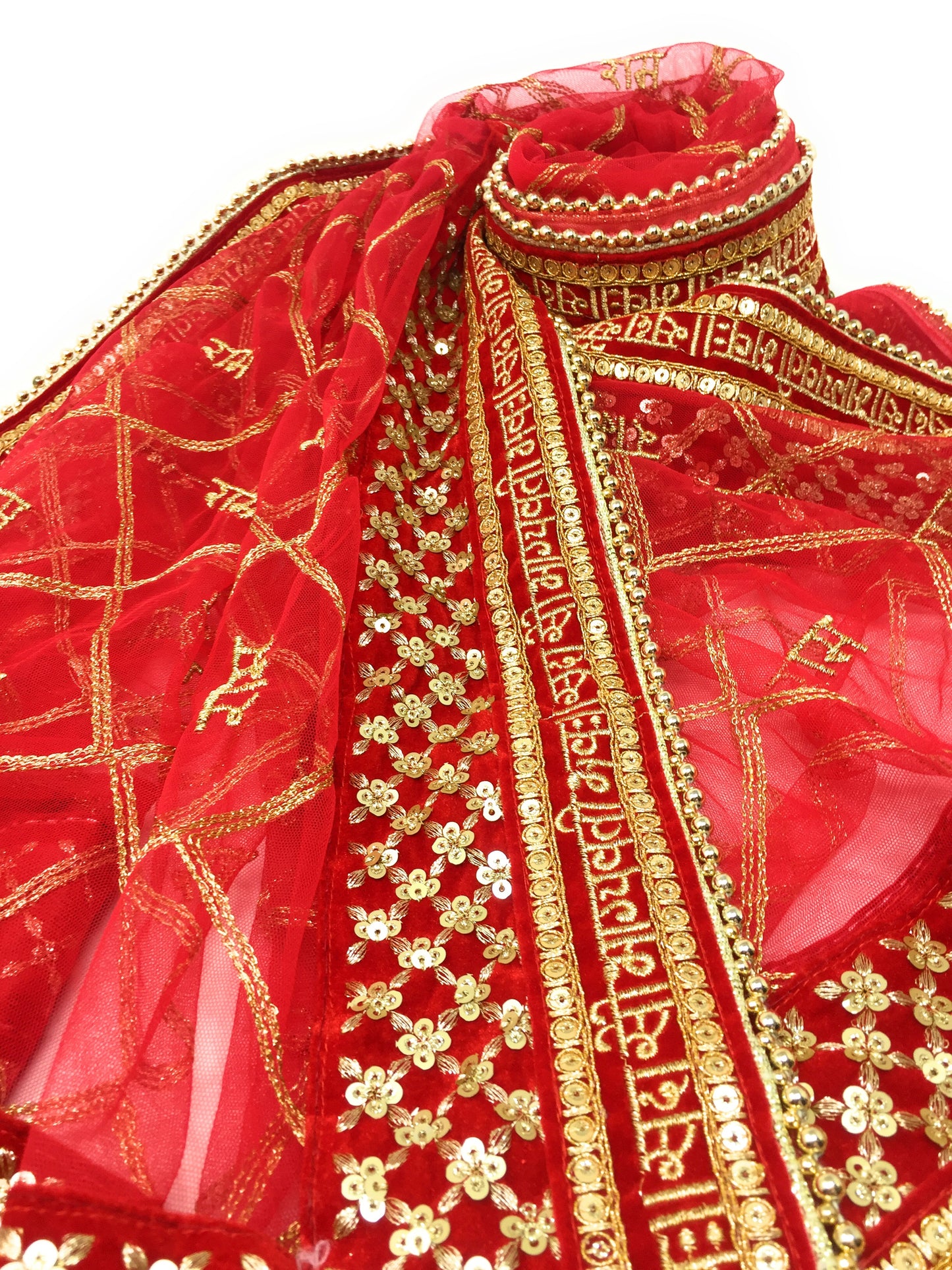 Customised Bridal Dupatta - Sada Saubhagyavati Chunri personalised with name messege