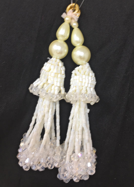 saree blouse latkan White