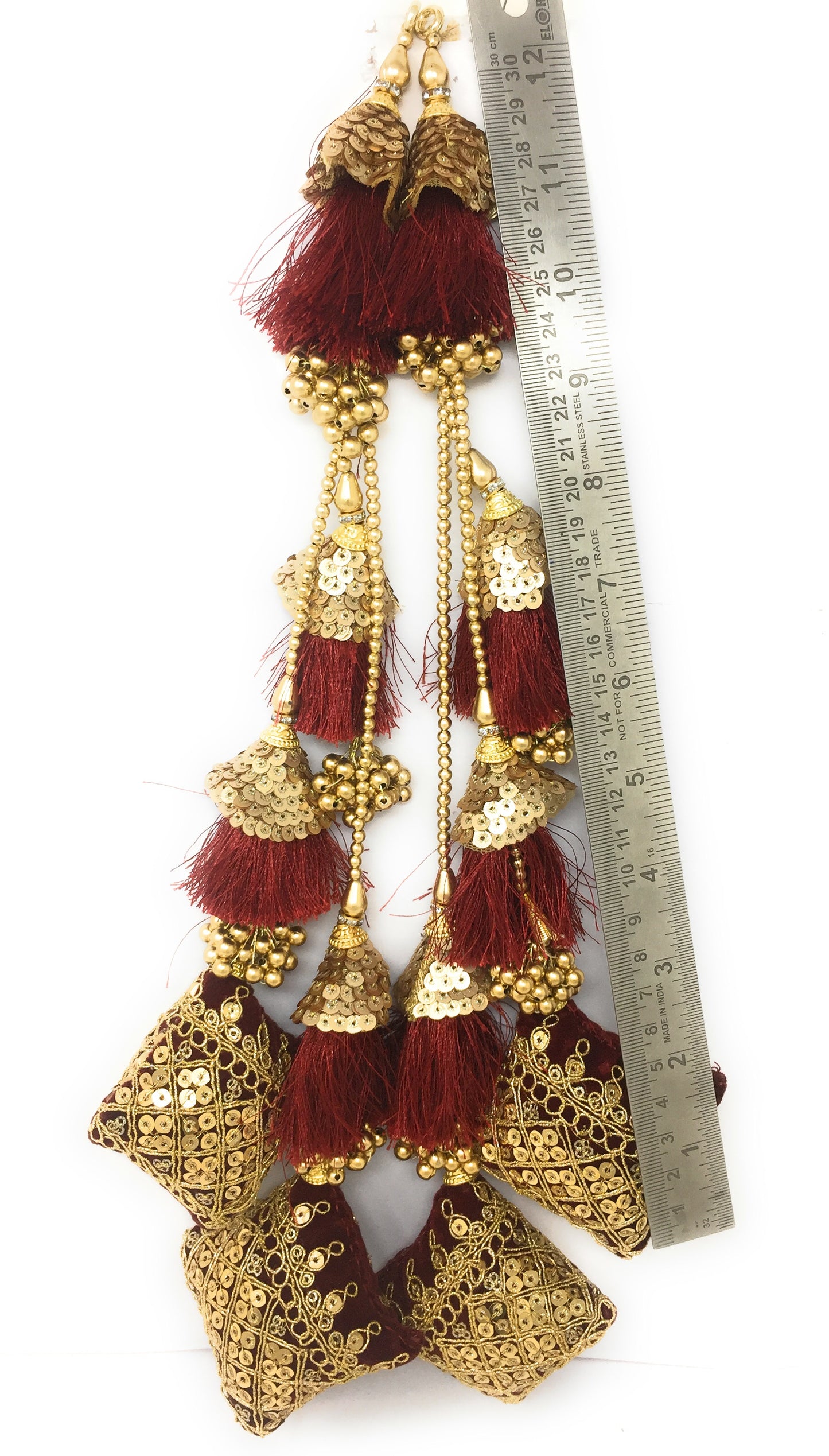 Takiya Latkan for Lehenga Maroon - Set of 2