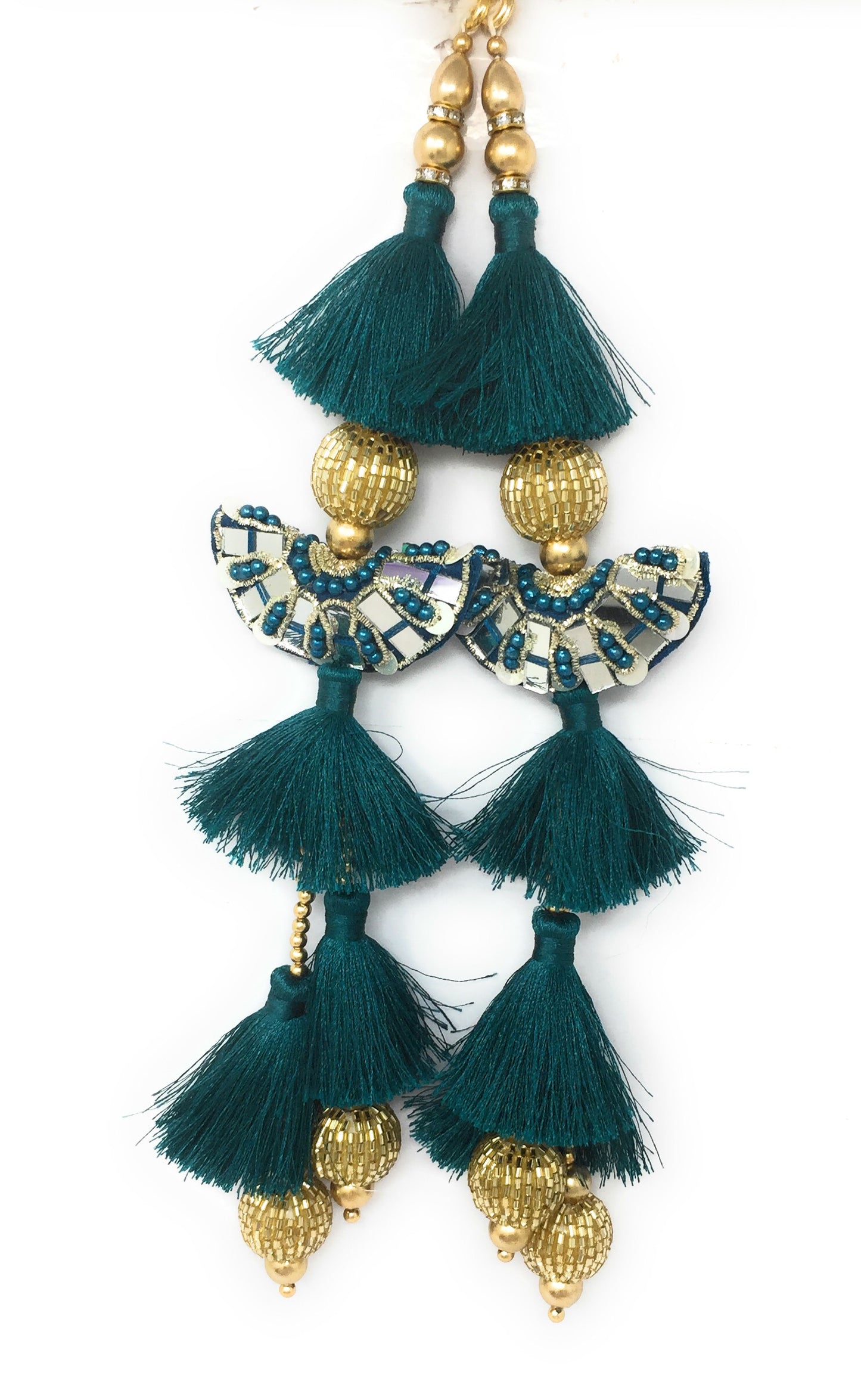 tassels for lehenga Rama Green