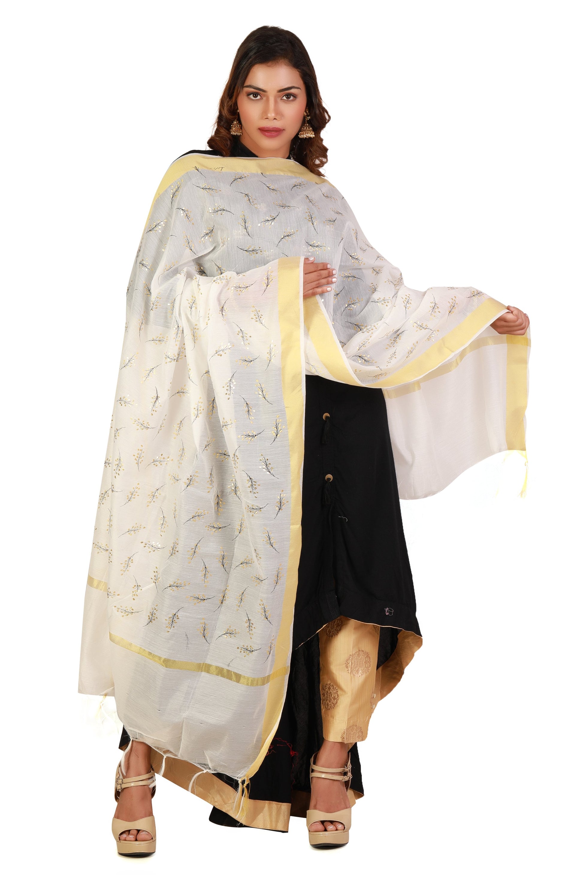 floral print dupatta